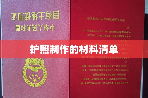香洲护照制作的材料清单